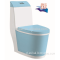 CHAOZHOU sanitary ware factory direct cheaper price blue color ceramic wc toilet